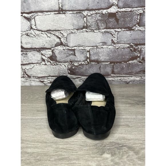 Saks Fifth Ave Gessi Black Suede Leather Flats Loafers Women’s Sz 9M US/39.5EU - Picture 4 of 16